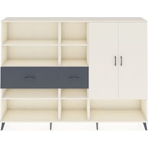 Arges Dolap 10 Raflı 2 Çekmeceli 2 Kapaklı 220x30x163 Aytaşı-ayta Aytaşı-aytaşı/antrasit