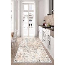 West Home Dijital Baskı Yıkanabilir Kaymaz Taban Mutfak Halısı Salon Halısı Ve Yolluk Wh 548 Beige