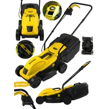 Steiner 1200w Elektrikli Bakır Sargılı Tekerlekli Çim Biçme Makinesi Sarı 30 Litre Toplama Torbalı