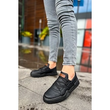 Siyah Renk Sneaker Erkek Ayakkabı Siyah Taban Tb067 Siyah