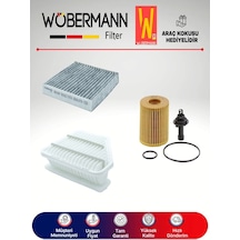 Wöbermann Toyota Corolla Uyumlu 1.4 D4d Filtre Bakım Seti 2010-2018 3'lü Karbonlu Wöbermann Toyota Corolla Uyumlu 1.4 D4d Filtre Bakım Seti 2010-2018 3'lü Karbonlu