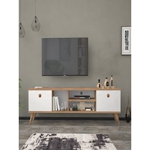 Mbes Mobilya Esin Atlantik-Beyaz 160 Cm Tv Ünitesi(Atlantik Çam)