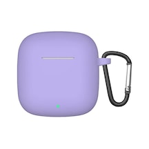 Xiaomi Redmi Buds 3 Kılıf Askılı Mat Silikon Lila Redmi Buds 3 İle Uyumlu Kılıf - Lila