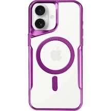 Newface Apple İphone 16 Kılıf Boyi Magsafe Silikon Kapak - Pembe