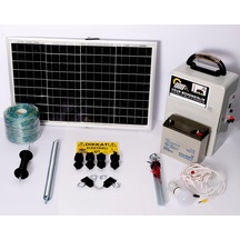 Elektrikli Çit 24ah-set2 Domuz Kovucu Cihazı 50 Watt Paneli 500metre Örgü-demir