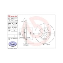 Ford Focus 3 Fren Diski On 2011-2022 Brembo 09946811 2adettir