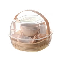 Tcherchi 48 Parça Dış Mekan Seti Plastik Sofra Seti Bej