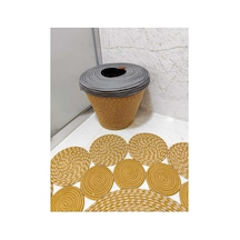 Jüt, Hasır, Çöp Kovası, Mutfak Çöp Kovası, Banyo Çöp Kovası, Doğal, Natürel, Jüt Kova, Modern Kova Açık Kahverengi Açık Kahverengi
