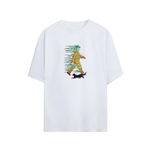 Noıssey Trash Man Tasarımlı Unisex Oversize T-shirt Beyaz Noıssey Trash Man Tasarımlı Unisex Oversize T-shirt Beyaz