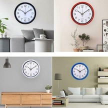 Siyah Sessiz Hareket Dilsiz Duvar Saati Saatleri Yatak Odası Saati Yuvarlak Duvar Saatleri 1 Adet Siyah Siyah