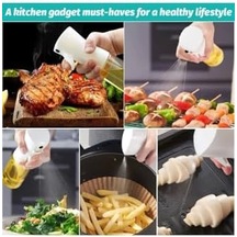 2 Adet Şeffaf Air Fryer Yağ Spreyi Salata Ve Fırın İçin Yağ Püskürtücü Çok Amaçlı Yağdanlık 0