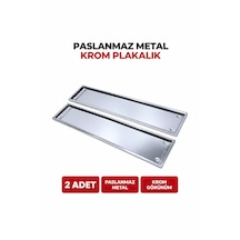 Krom Plakalık 2 Adet Paslanmaz Metal Oto Plaka Çerçevesi