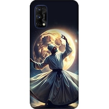 Realme 7 Pro Uyumlu Semazen Ve Ay Desenli Silikon Kılıf