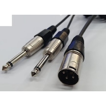 Xlr Kablo - 3 Pin Xlr Erkek - 2X 6.3 Mono Erkek - 2 Metre
