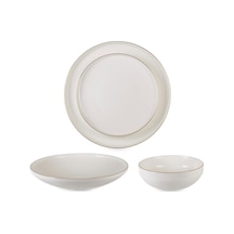 Rossel Premium 24 Parça Bone China Yaldızlı Yemek Takımı 75200