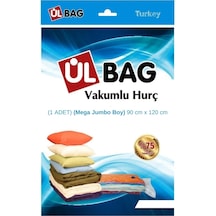 1 Adet Mega Jumbo Boy 90 Cm X 120 Cm Çift Kişilik Yorgan Vakumlu Poşet Vakumlu Hurç Plastik 90 X Diğer