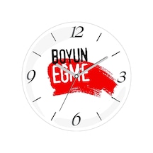 Boyun Eğme Çap 30cm Sessiz Akar Bombeli Gerçek Cam Duvar Saati Çok Renkli