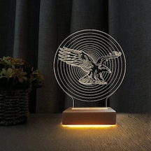 3D Gece Lambası Beşiktaşlılara Hediye Kara Kartal Masa Lambası 