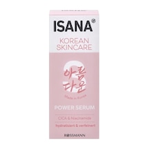 Isana Korean Skincare Power Serum, Cıca & Niacinamide, Nemlendirici Ve Gözenek Sıkılaştırıcı, 30 Ml