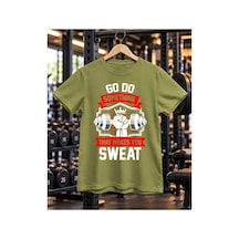 Segungear Dosth Erkek Regular Fit Baskılı Spor Tişört Haki - 933732507 Haki
