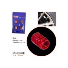 Sibop Kapağı 4 Lü Alüminyum Kırmızı Renk Araba Motosiklet