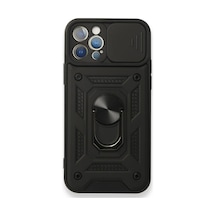 Apple Uyumlu iPhone 12 Pro Kılıf Tank Aramid Sürgülü Vega Yüzüklü (525875215)
