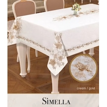 Simella Keten 160x260 Cm -god Detay Masa Örtüsü Şık Yemek Masası Dekoru Diğer