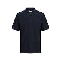 Jack & Jones Jjeaustın Zıp Polo Ss Noos Navy Navy