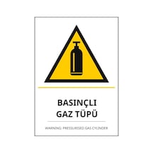 Hastane Basınçlı Gaz Tüpü Pvc Isg Levha 21x30cm