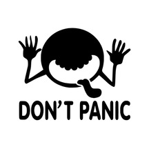One Vıp Sale Dont Panic Sticker 30 X 24 Cm Mukavemetli