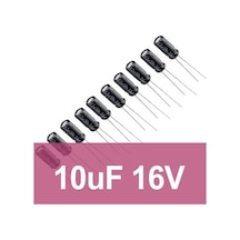 10Uf 16V Elektrolitik Kondansatör (10 Adet)