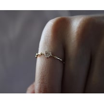 Altın Minimal Kalpli Taşlı Yüzük Guler10001497-14