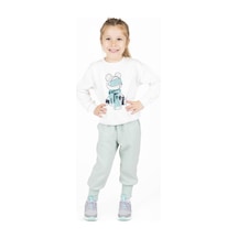 Bestkids Kız Çocuk Taş Baskılı Sweatshirt 2-6 Yaş 001