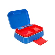 Bento 1030ml Lunchbox Hotwheels Lisanslı Tek Katlı 2 Bölmeli Paslanmaz Çelik Sefer Tası Yemek Kutu Mavi