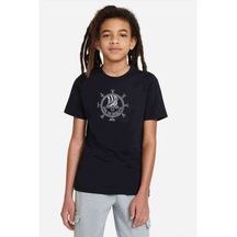 Vikings Valhalla Rune Tee Baskılı Unisex Çocuk Siyah T-Shirt