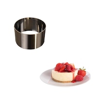 Parfe Kalıbı / Yuvarlak Tekli Küçük Pasta Kalıbı 9 Cm Metal Gri Diğer