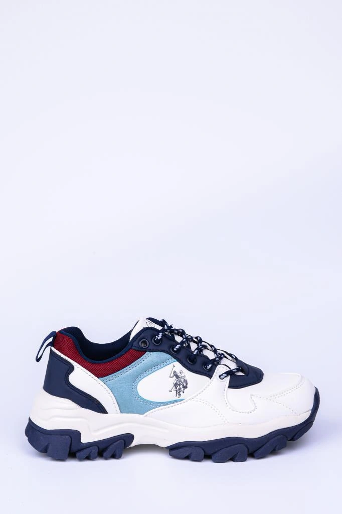 U.S. Polo Assn. Us. Polo Assn. Tracky Beyaz Mavi Kadın Spor Ayakkabısı Sneaker Beyaz