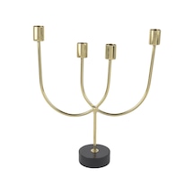 Mikasa Moor Gold Siyah 4 Kollu Şamdan Altın - Siyah