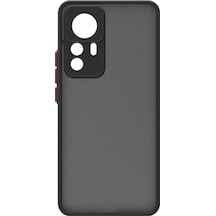 Xiaomi Mi 12t Pro Kılıf Sade Mat Görünümlü Vulcan Silikon Kapak Siyah