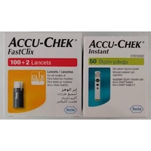 Accu-Chek Fastclix 102'li + Accu-Chek Instant 50 Adet Strip