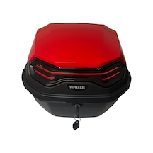 Tr Xt08-lr 32 Litre Motosiklet Arka Çanta Açık Kırmızı Parlak Su Geçirmez Abs Çift Kilitleme Üniversal Genel