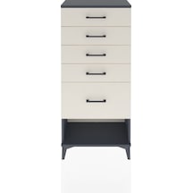 Arges Dolap 5 Çekmeceli 60x30x134 Antrasit-aytaşı Antrasit