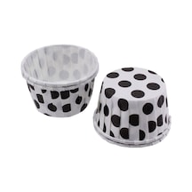 Cupcake Kalıbı Büyük Boy 62x40 Mm 100 Adet Puantiyeli Beyaz