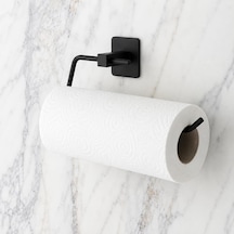 Suwors Kendinden Yapışkanlı Kağıt Havluluk Ve Rulo Havlu Askısı - Deliksiz Montaj, Paslanmaz Metal, Mat Siyah - M Diğer