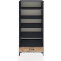 Hyperion Dolap 5 Raflı Tek Çekmeceli 88x44x195 Antrasit-çam Antrasit