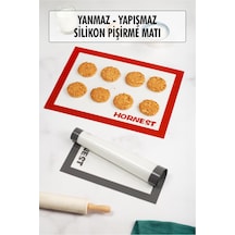 Fırınlanabilir Kendinden Yağlı Silikon Pişirme Matı Hamur Açma Matı Silpat 30x40 Cm 1 Adet Diğer