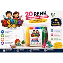 Zeyus Filament 20 Renk 5 Metre 3d Kalem Filamenti