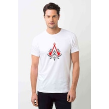Assassin'S Creed Baskılı Beyaz Erkek Tshirt