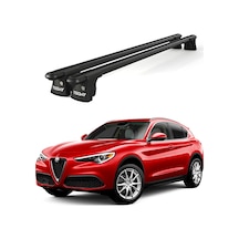 Trio-ıı Alfa Romeo Stelvio 2017 Ve Sonrası Uyumlu Siyah Kilitli Ara Atkı 120cm Port Bagaj Tavan Barı