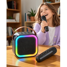 Taşınabilir Bluetooth Hoparlör Ve 2 Mikrofon Seti Bls97-2